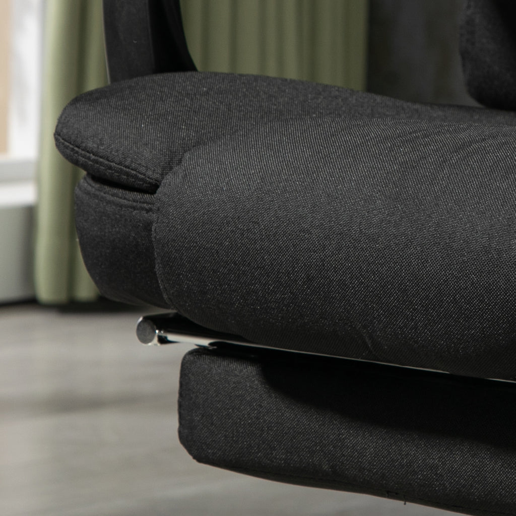 6-Points Executive Office Chair, Ergonomic Heated Vibration Massage Office Chair, Desk Chair w/ Reclining Back, Footrest, Black | Vinsetto-7