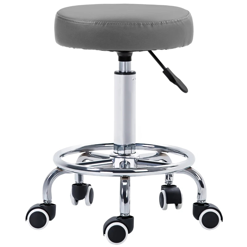 PU Leather Rolling Stool