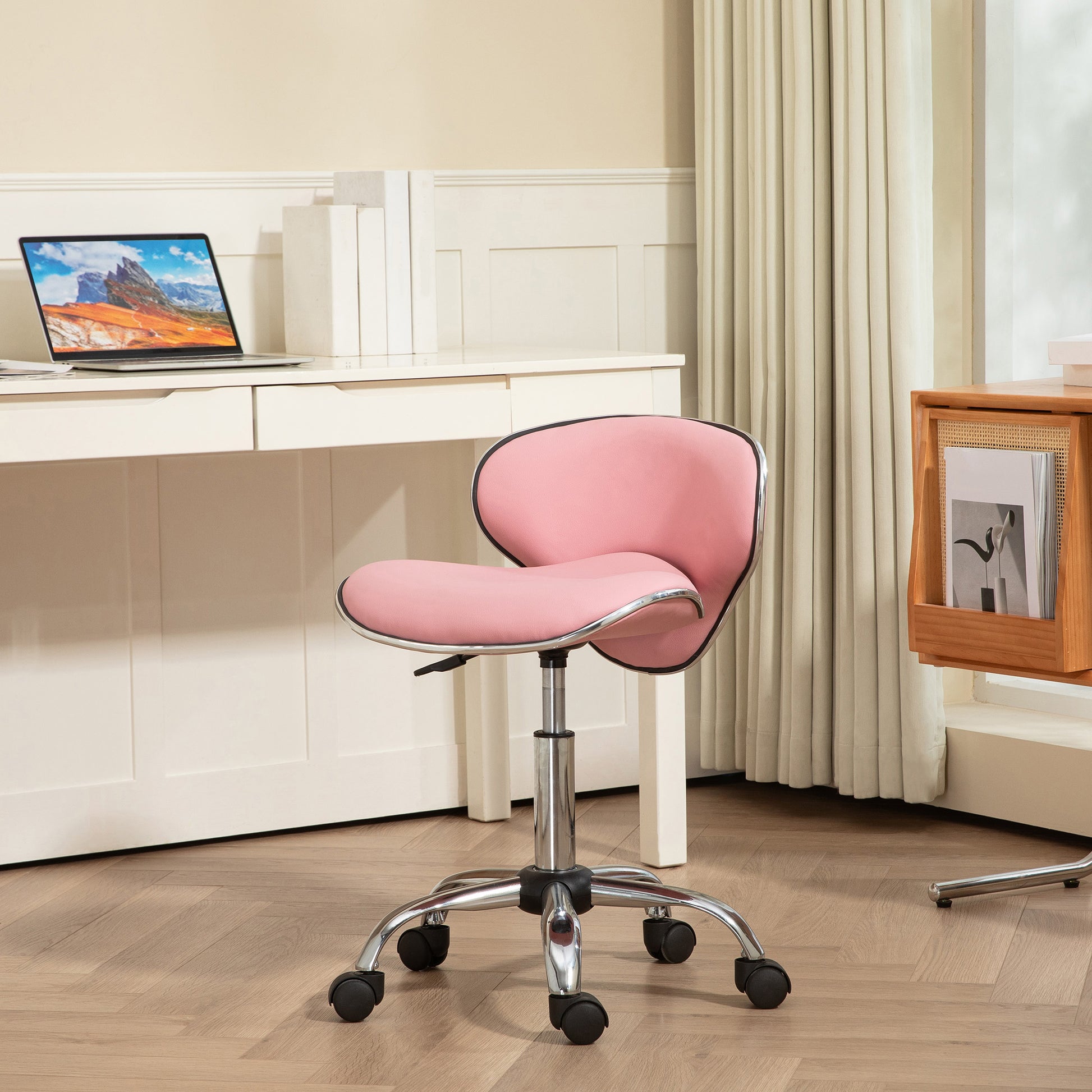 Pink Beauty Salon Stool for Spa by HOMCOM-8