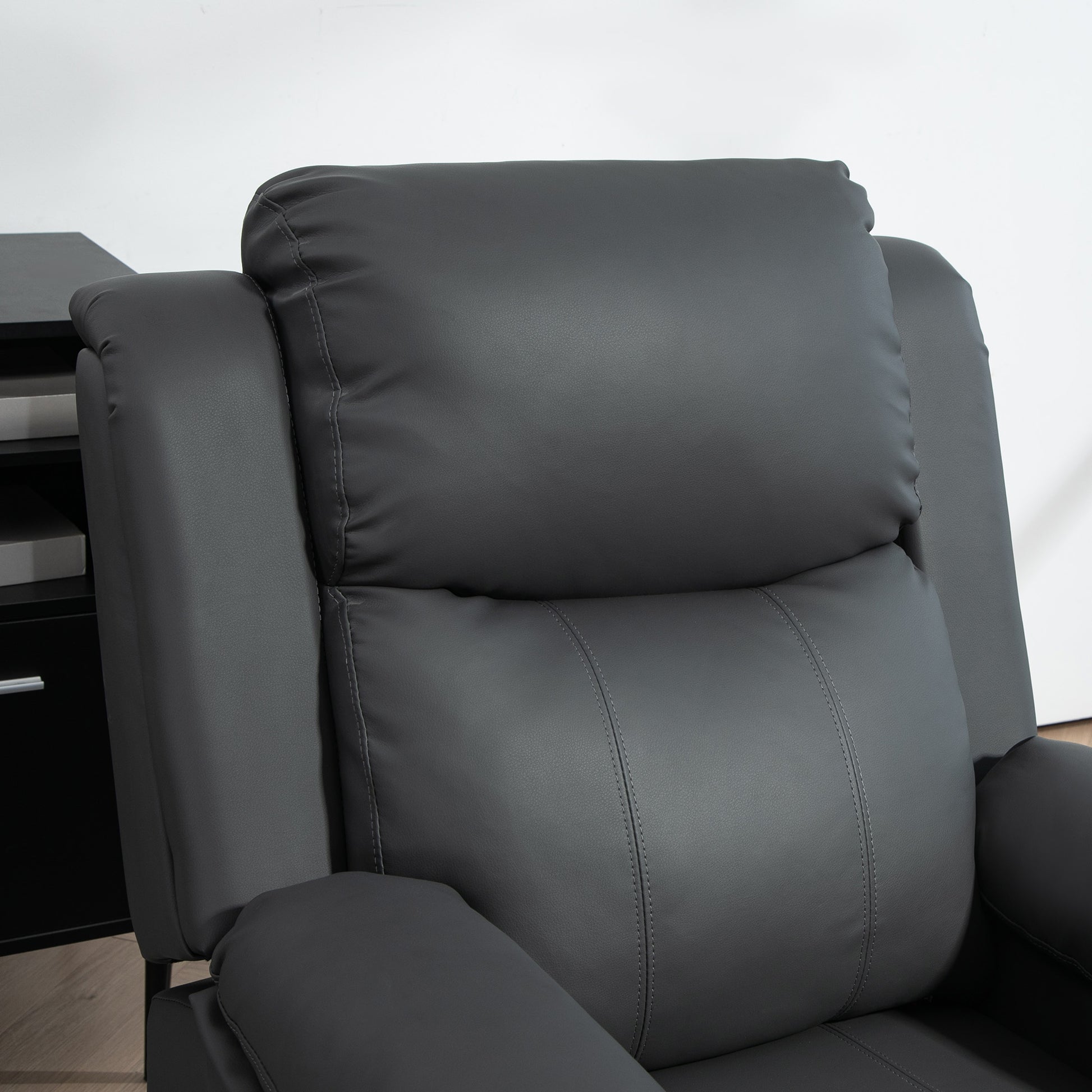 HOMCOM Electric Power Lift Recliner Chair Vibration Massage Reclining Chair with Remote Control and Side Pocket in Dark Grey-6