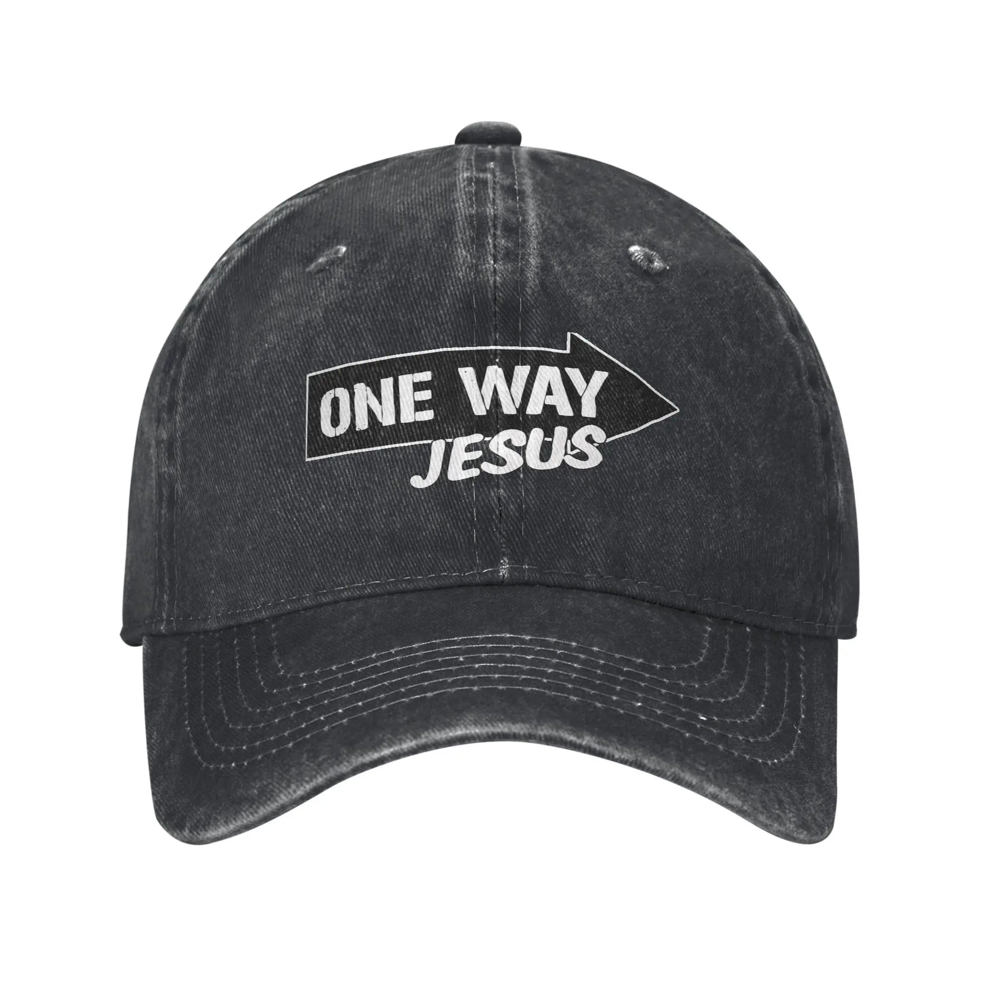 Vintage One Way Jesus Baseball Cap