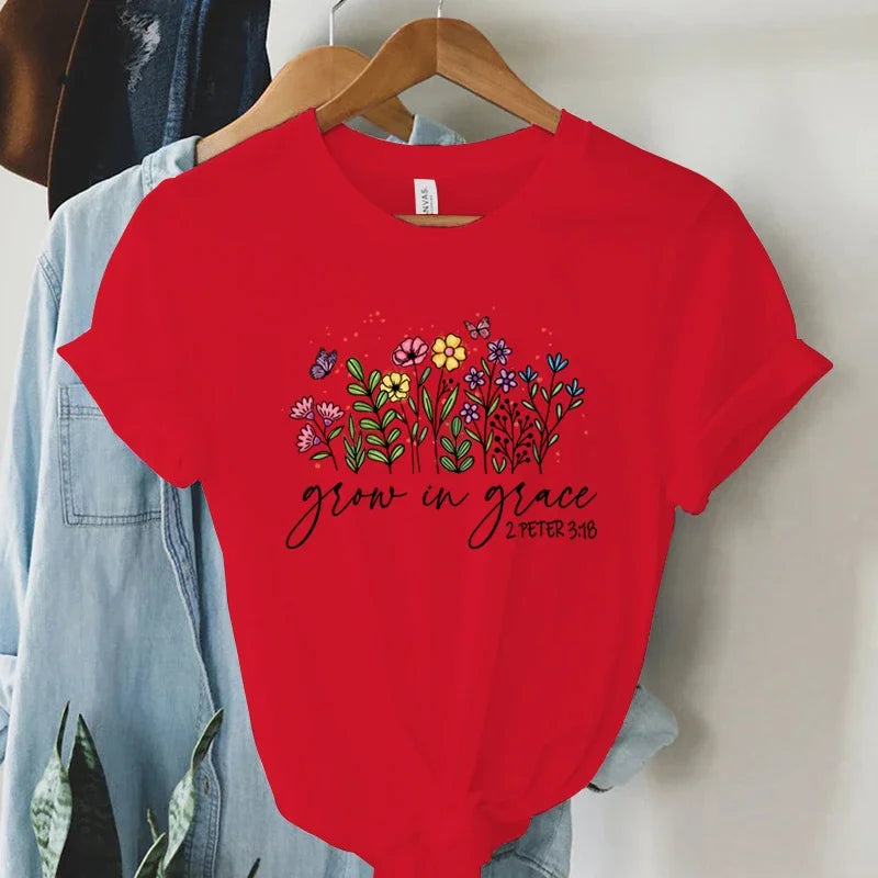 Grow in Grace 2 Peter 3:18 Graphics T Shirt