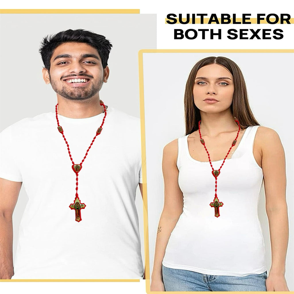 1Pc Rosary Saint Jude Virgin Mary Handmade Knotted rosary Catholic Necklace Cross Pendant Protection Blessing Charm