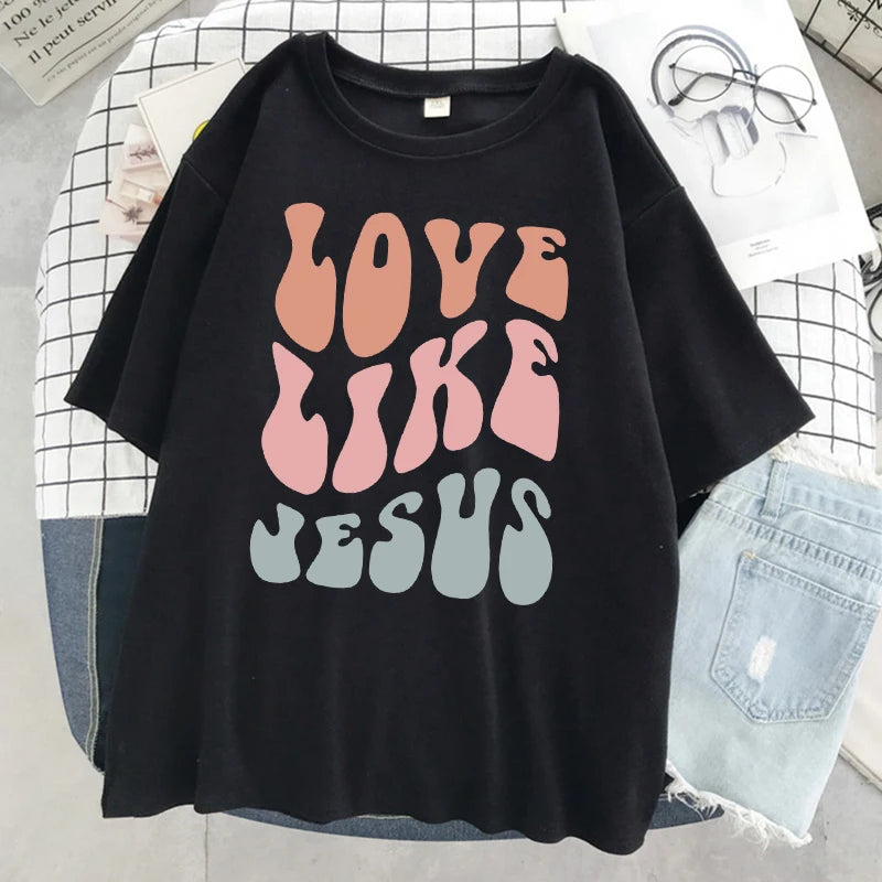 Love Like Jesus Letter Graphic T-Shirt
