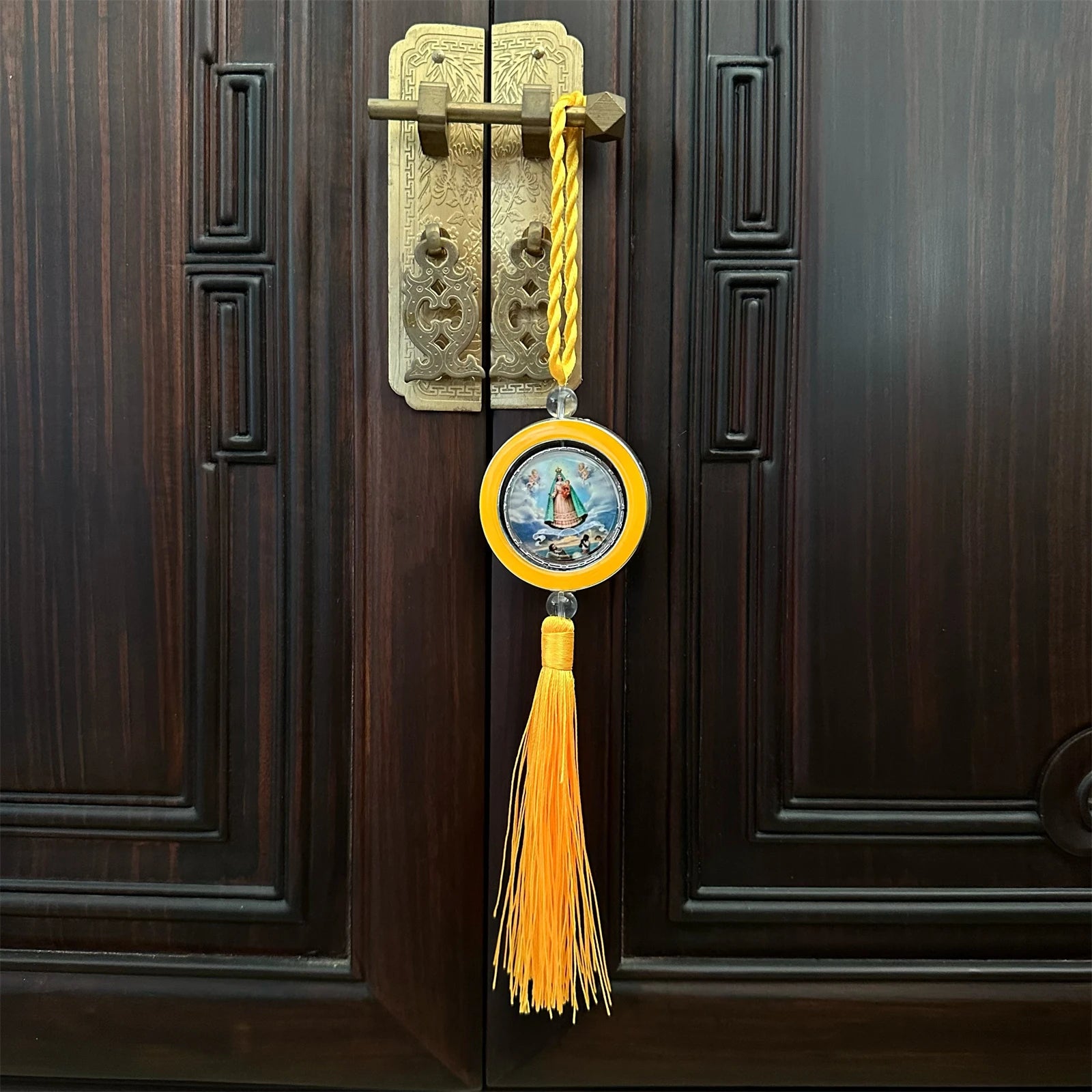 Virgin Mary of Charity/Santa Barbara/Yemaya/Saint Jude Pendant Rear View Mirror or House Blessing Hanging Religious Charm Potect