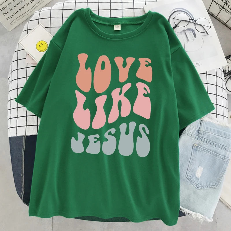 Love Like Jesus Letter Graphic T-Shirt