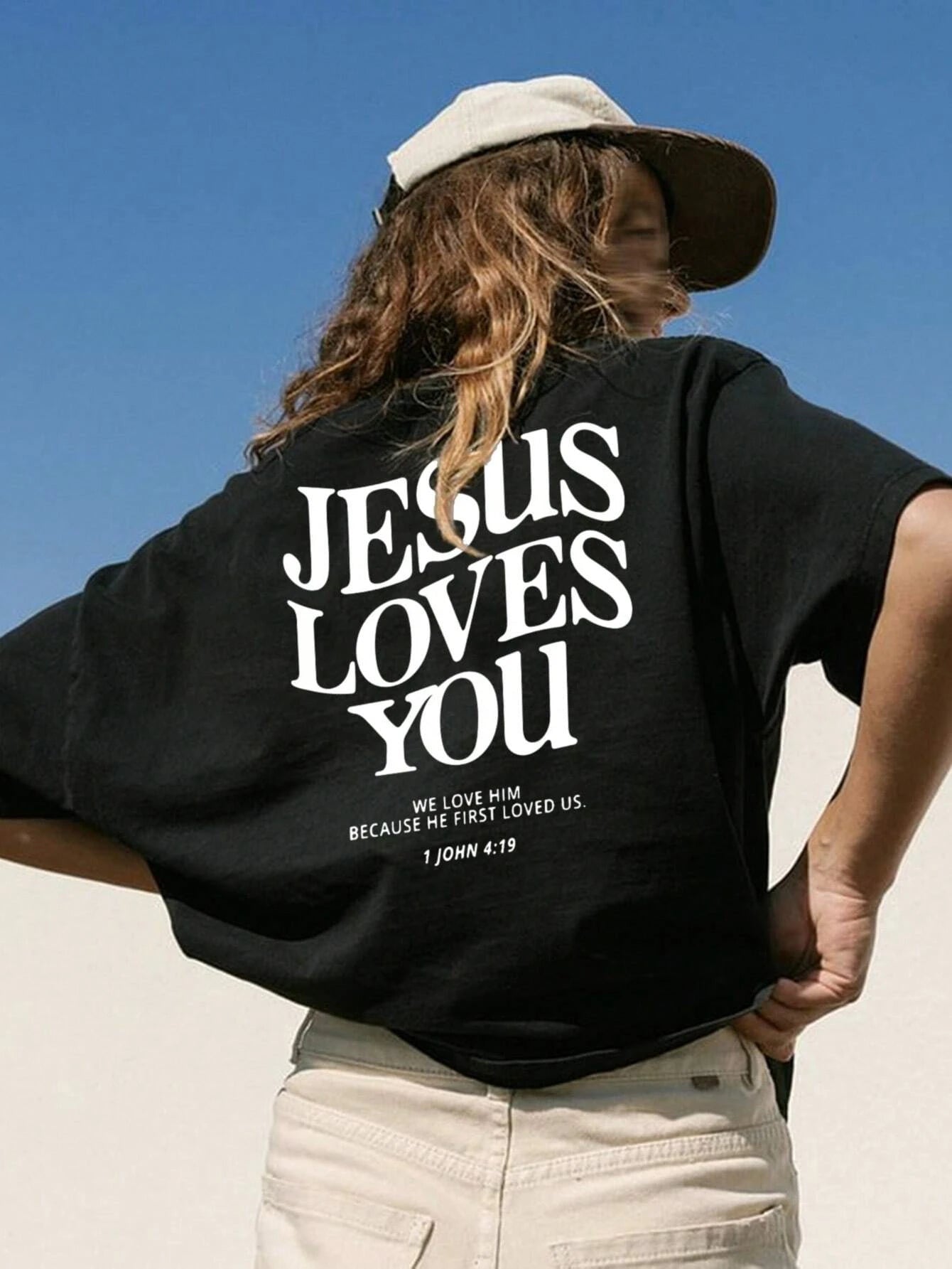 Jesus Loves You Printing T-Shirt