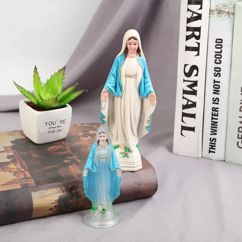 Catholic Mary Statue Madonna Handmade Virgin Mary Statue Jesus Home Decor Gift Christian European Ornament