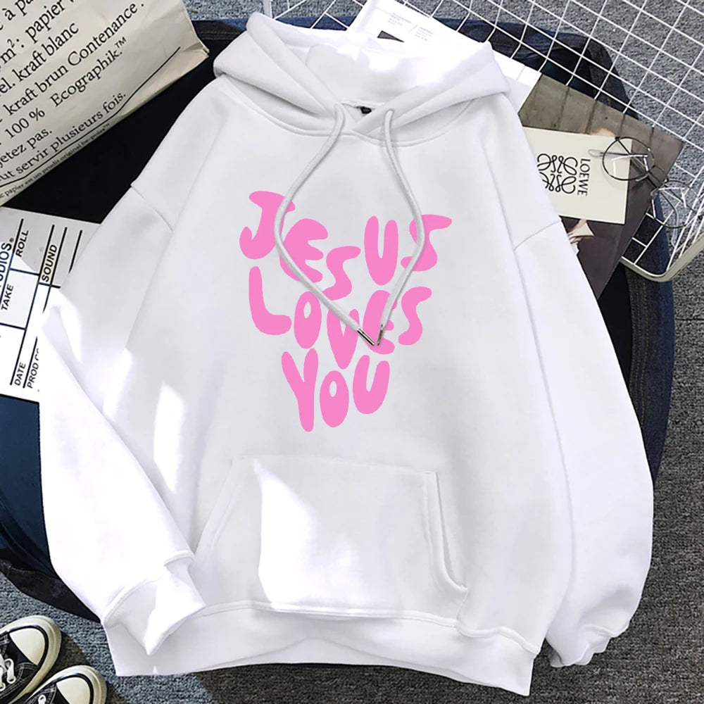 Jesus Loves Me Letter Funny Prints Hoodies