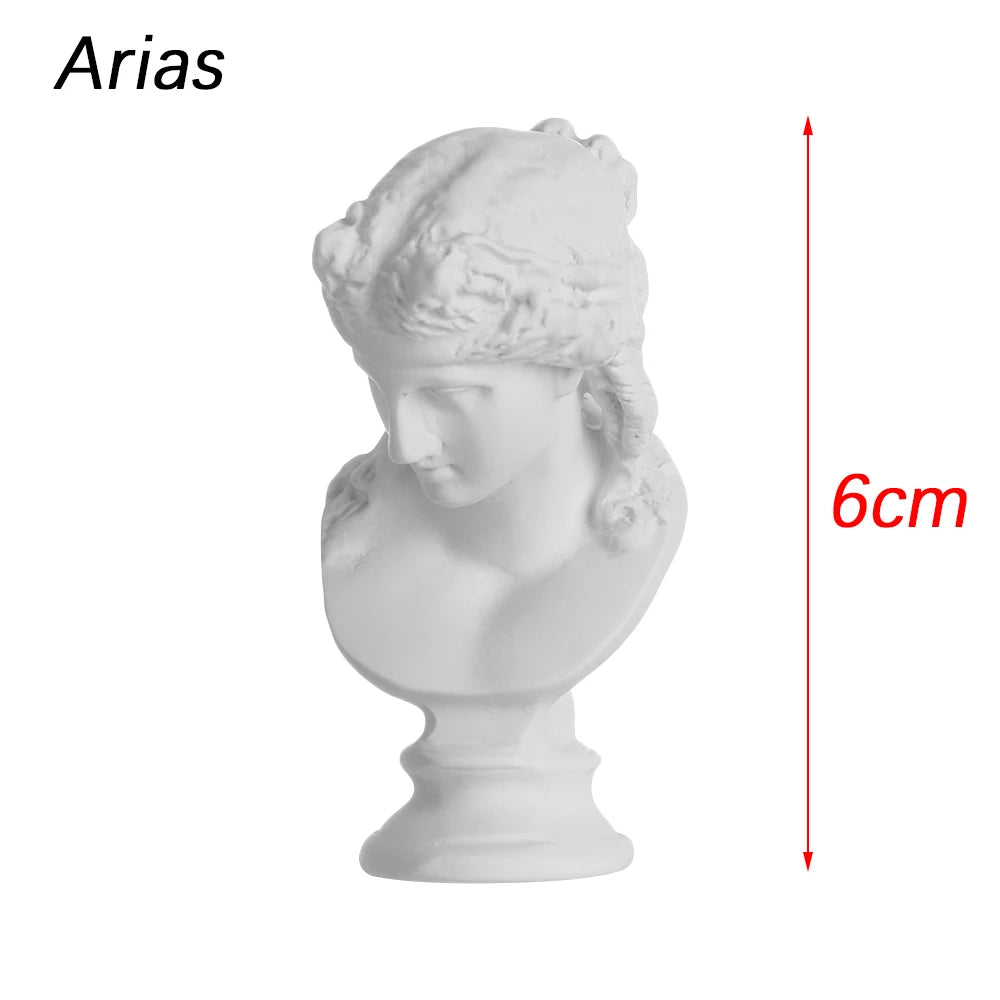 Mini Plaster Statue Greek Mythology Celebrities Famous Sculpture Figurine Drawing Practice Gypsum Bust Portraits