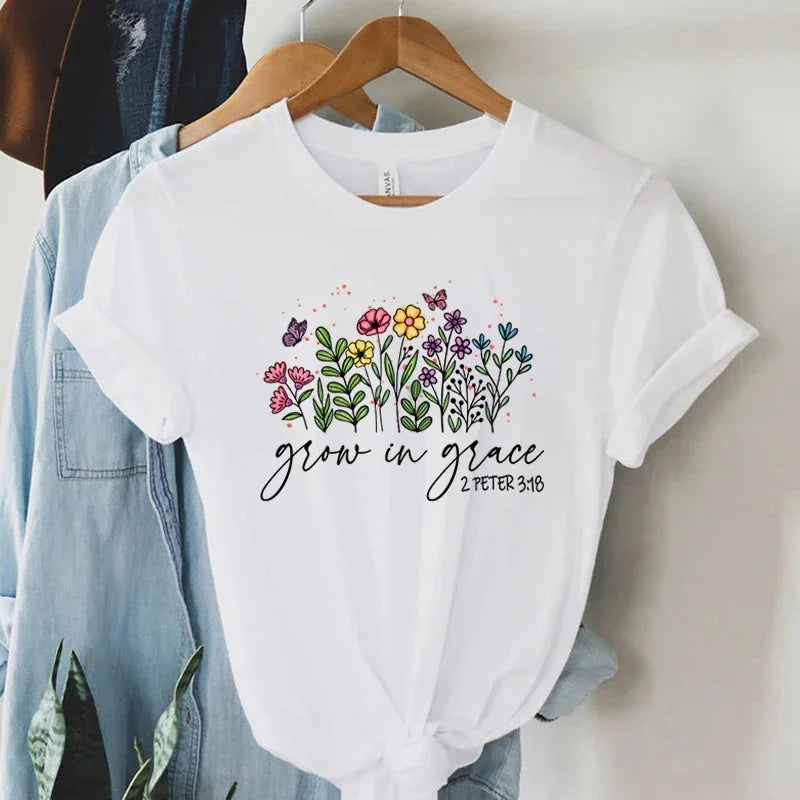 Grow in Grace 2 Peter 3:18 Graphics T Shirt