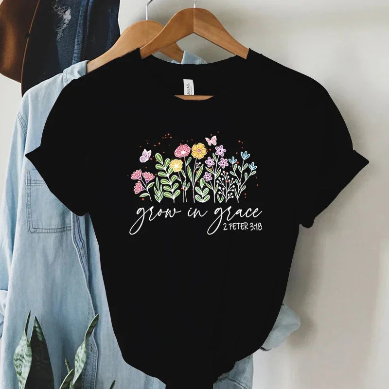 Grow in Grace 2 Peter 3:18 Graphics T Shirt