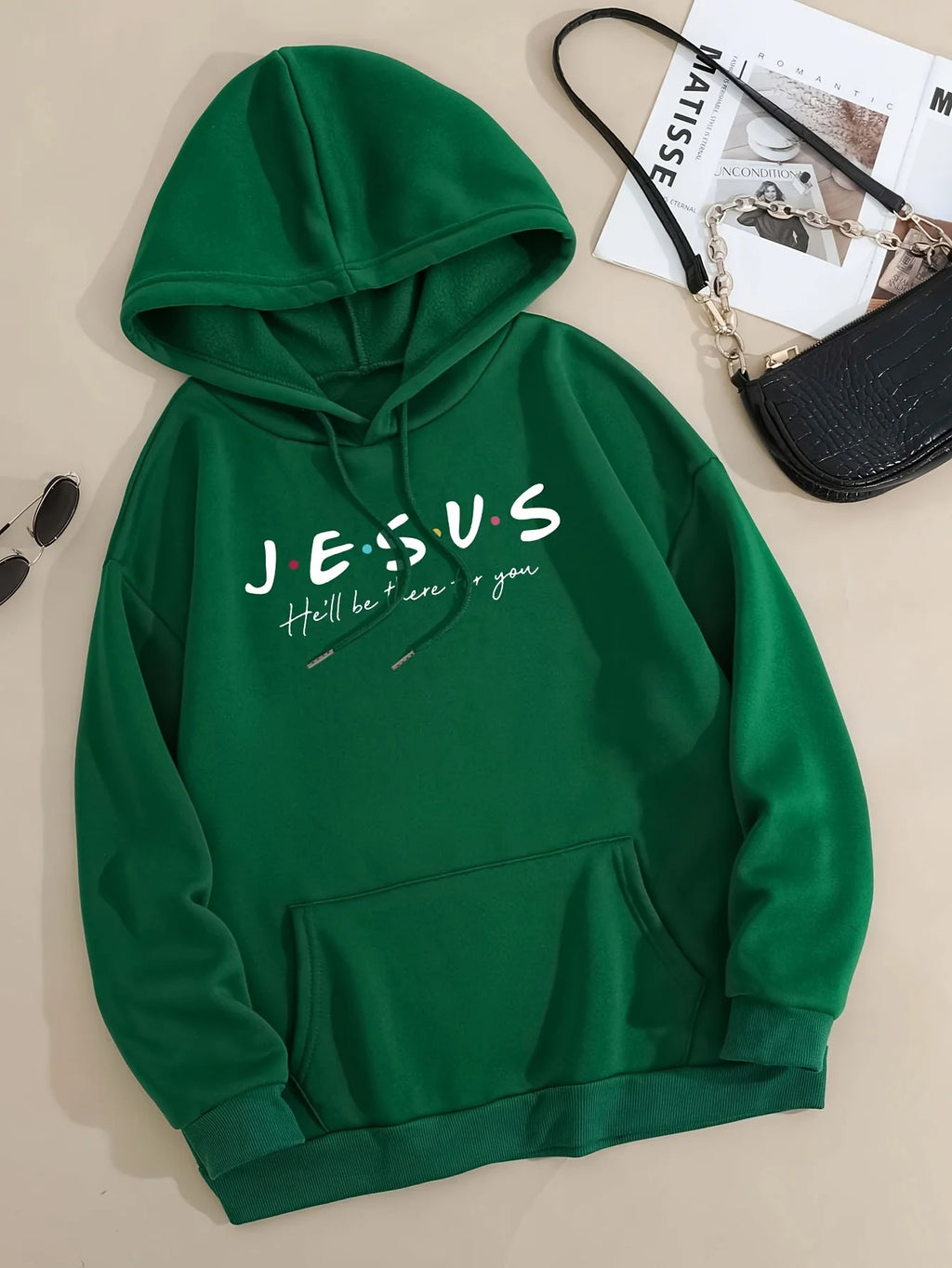 Drawstring Kangaroo Pocket Casual Sweatshirt