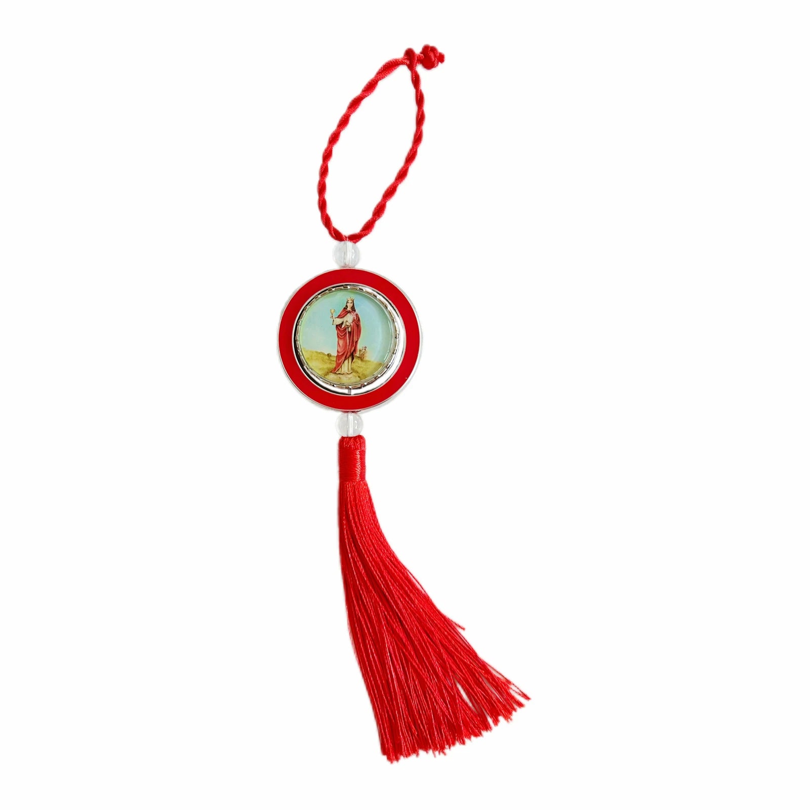 Virgin Mary of Charity/Santa Barbara/Yemaya/Saint Jude Pendant Rear View Mirror or House Blessing Hanging Religious Charm Potect