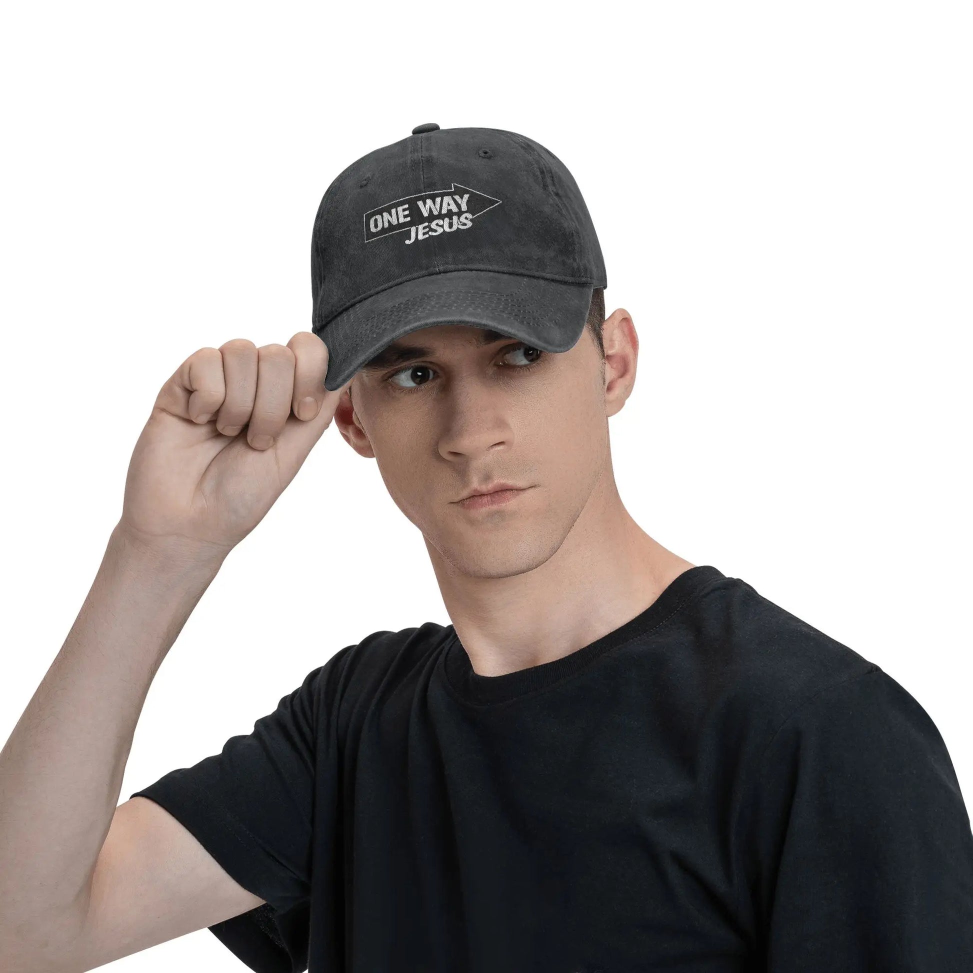Vintage One Way Jesus Baseball Cap