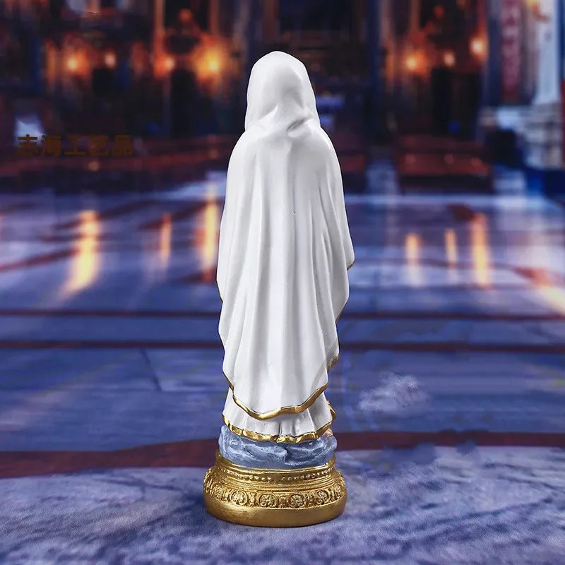 Virgin Mary Model Blessed Mother Statue Our Lady of Lourdes Blessed Virgin Mother Mary Catholic Religious Resin Figurine Statue