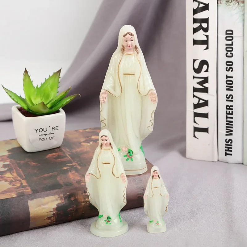 Catholic Mary Statue Madonna Handmade Virgin Mary Statue Jesus Home Decor Gift Christian European Ornament