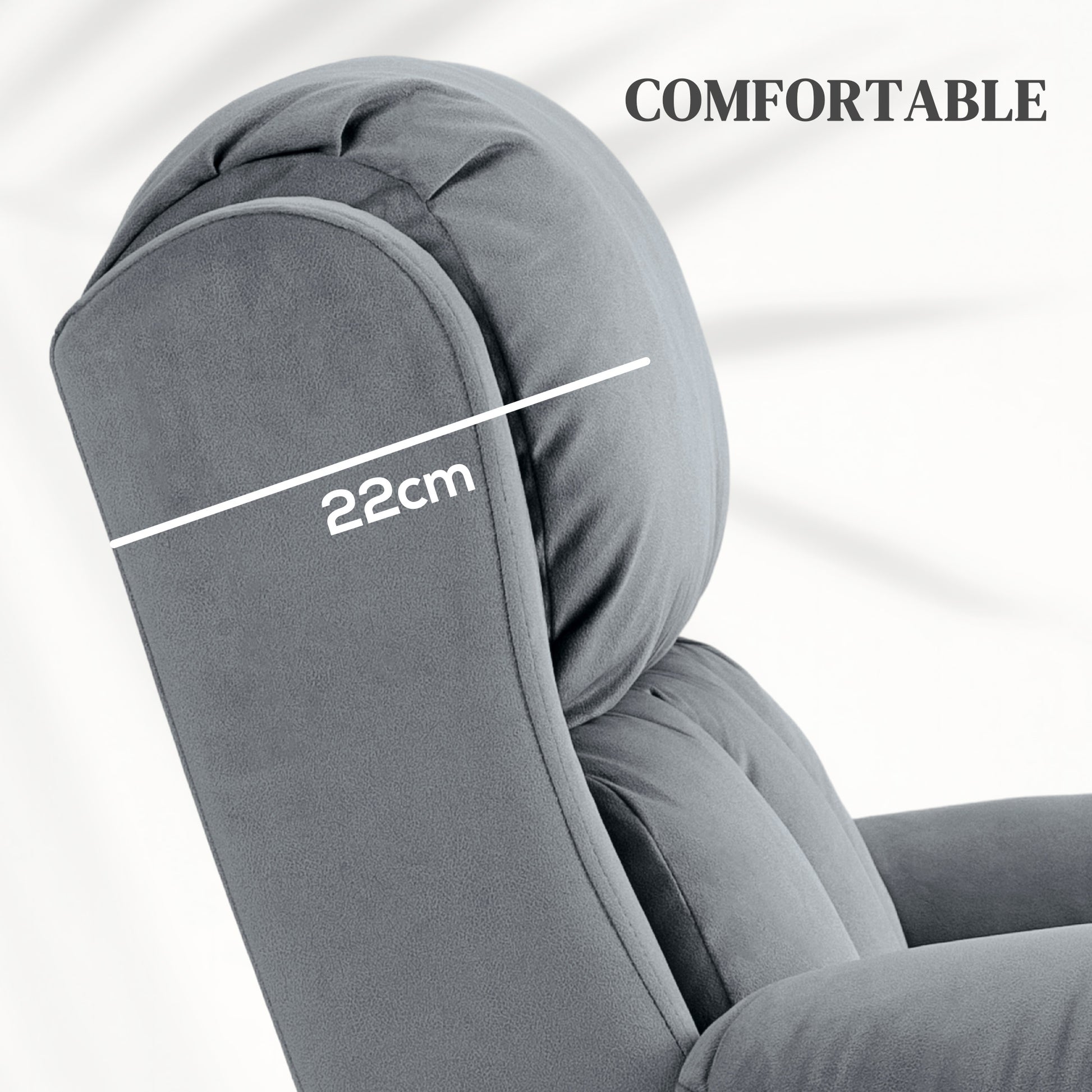 Power Lift Riser and Recliner Chair with Vibration Massage, Heat, Side Pocket, Grey by HOMCOM-5