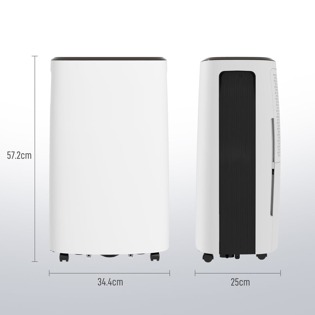 HOMCOM 16l/Day Dehumidifier, with Washable Filter and Timer in White
