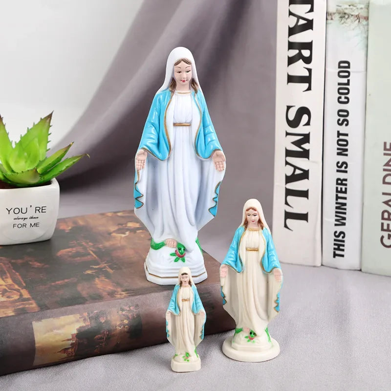 Catholic Mary Statue Madonna Handmade Virgin Mary Statue Jesus Home Decor Gift Christian European Ornament