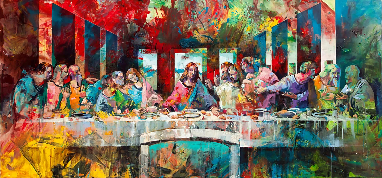 Leonardo Da Vinci's The Last Supper Posters and Print Wall Art Canvas Painting Famous Painting Art for Living Room Cuadros Decor