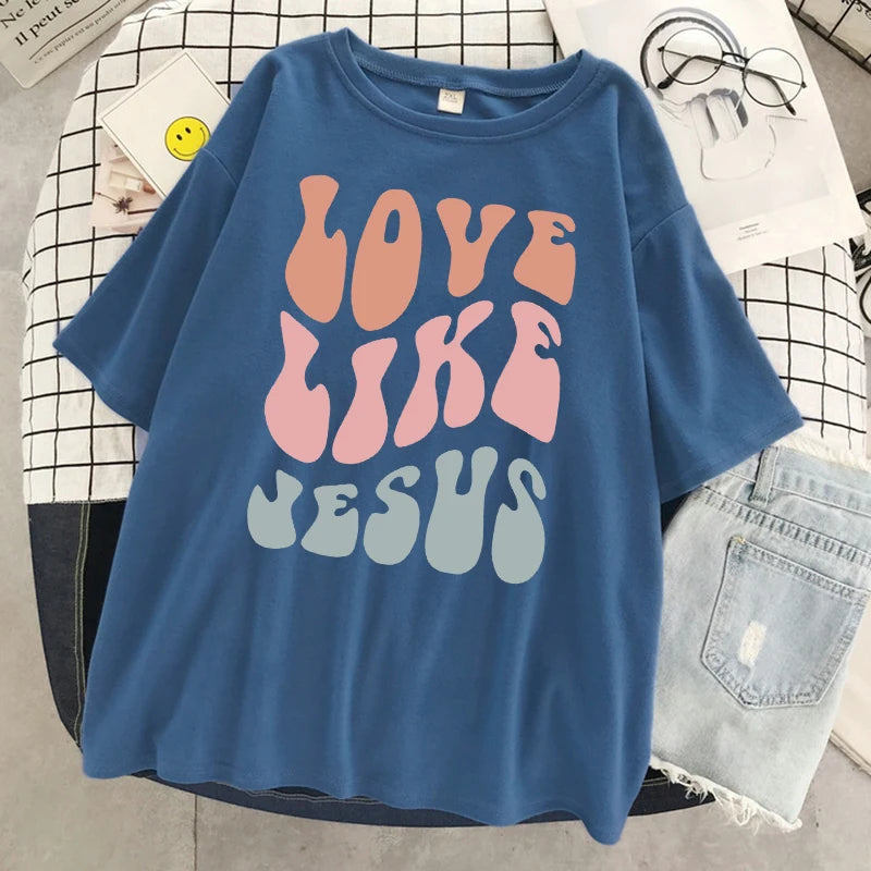 Love Like Jesus Letter Graphic T-Shirt