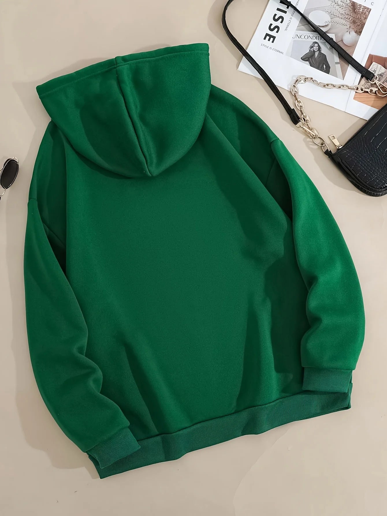 Drawstring Kangaroo Pocket Casual Sweatshirt