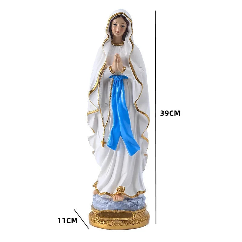 Virgin Mary Model Blessed Mother Statue Our Lady of Lourdes Blessed Virgin Mother Mary Catholic Religious Resin Figurine Statue