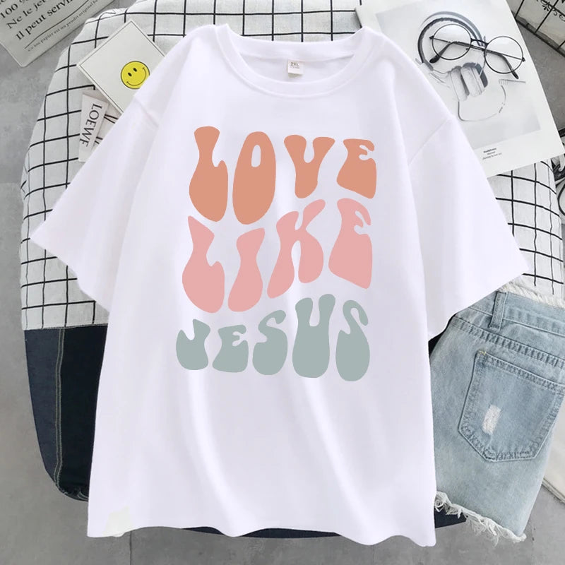 Love Like Jesus Letter Graphic T-Shirt