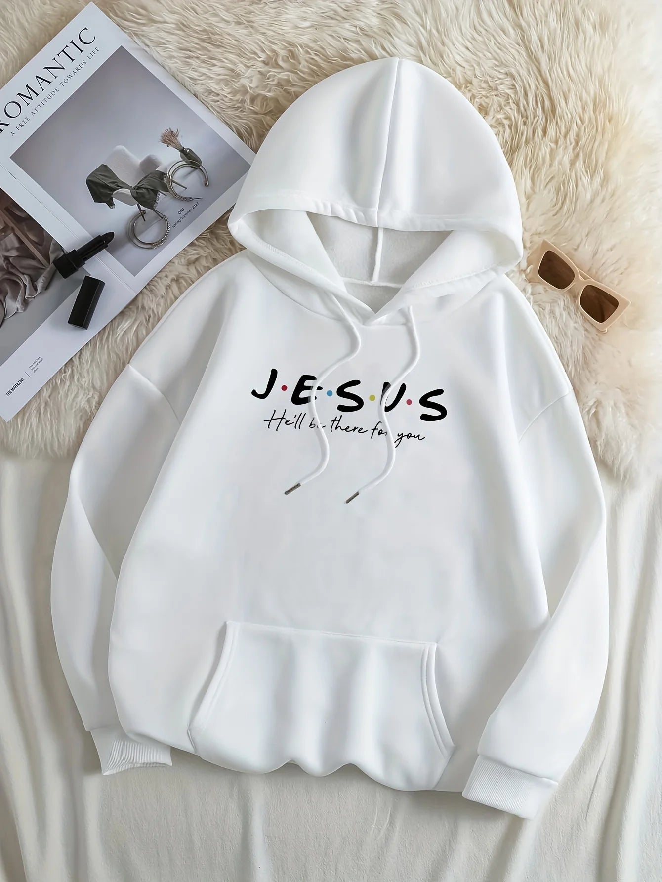 Drawstring Kangaroo Pocket Casual Sweatshirt