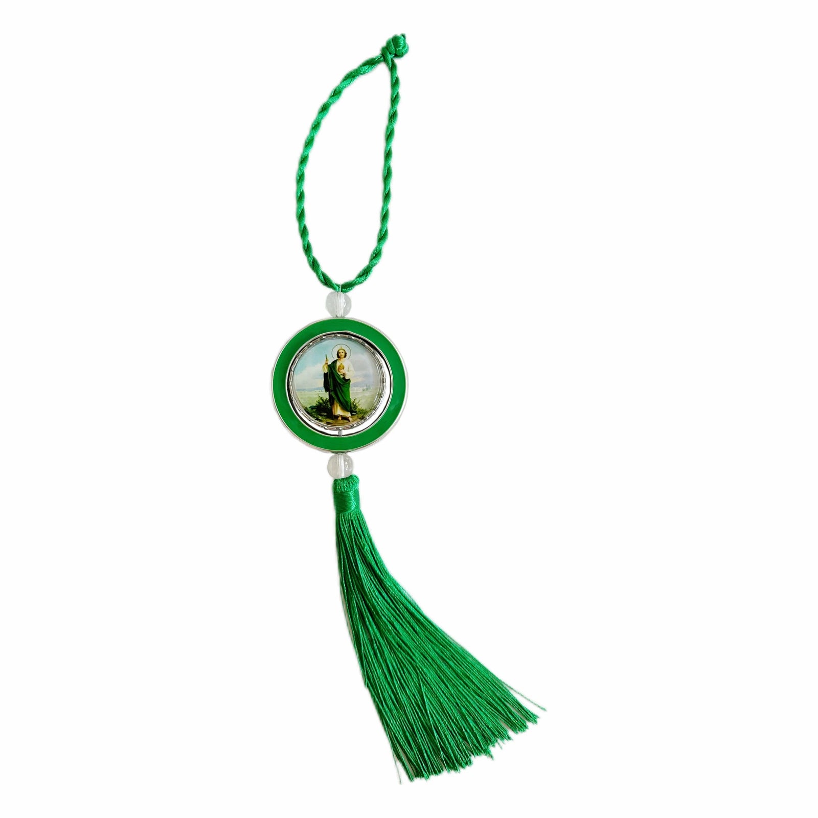 Virgin Mary of Charity/Santa Barbara/Yemaya/Saint Jude Pendant Rear View Mirror or House Blessing Hanging Religious Charm Potect