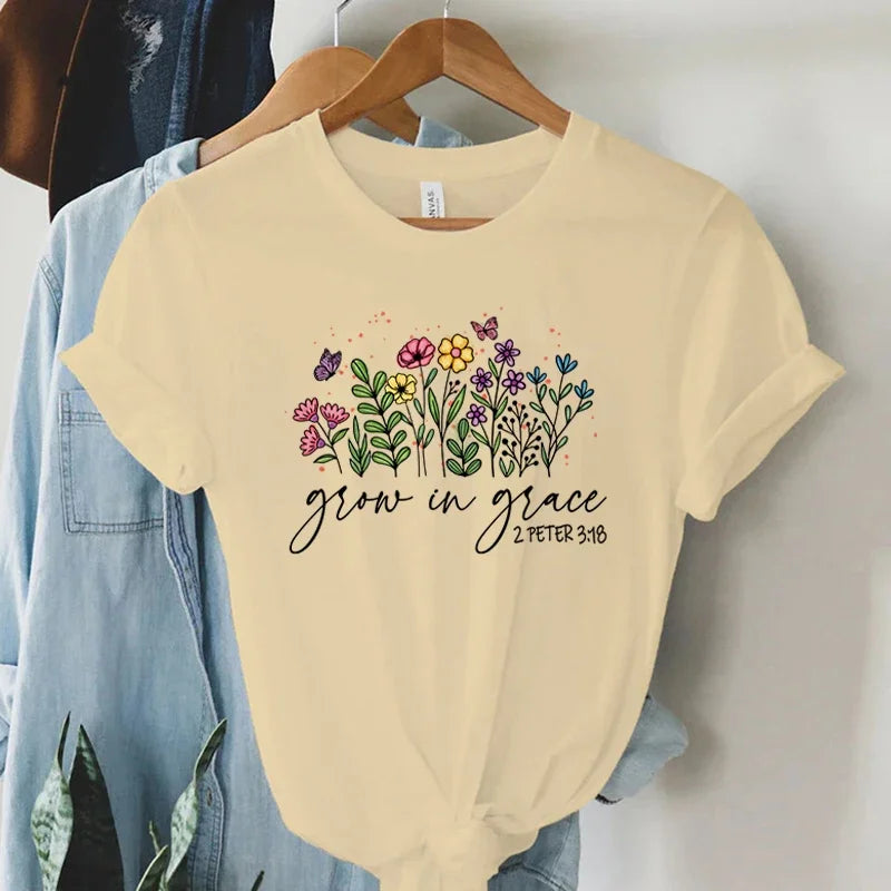 Grow in Grace 2 Peter 3:18 Graphics T Shirt