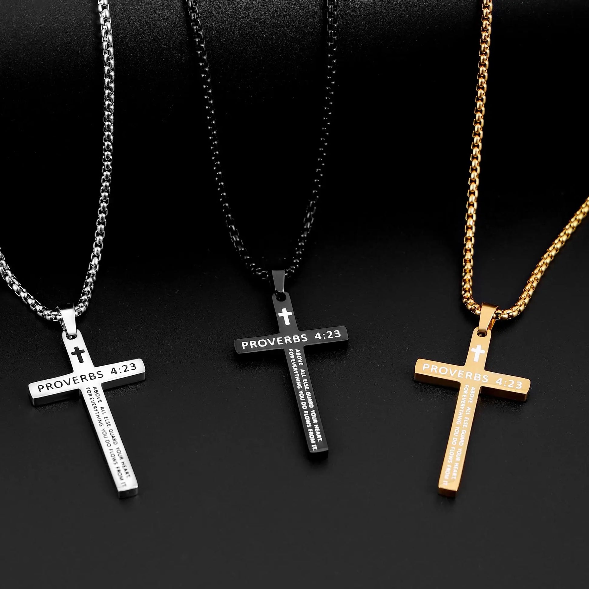 Shevalues Bible Verse Cross Necklace