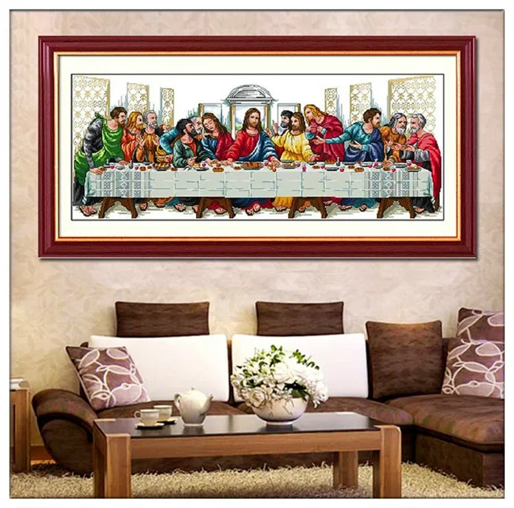 164*75cm Needlework,DIY The Last Supper cross stitch,Jesus Christ cross stitch ,Sets For Embroidery kits,Home Decoration