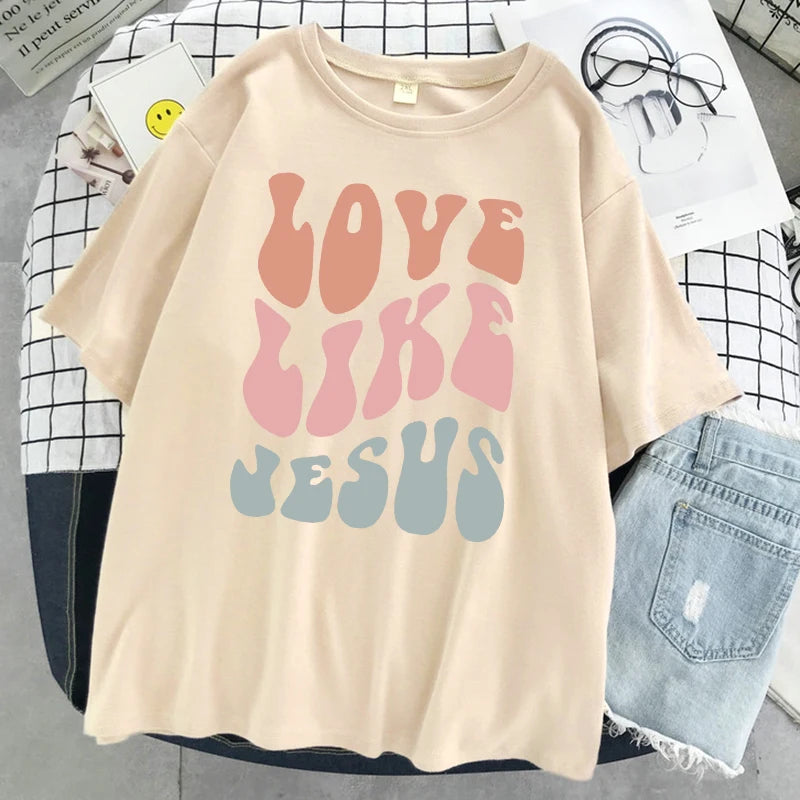 Love Like Jesus Letter Graphic T-Shirt