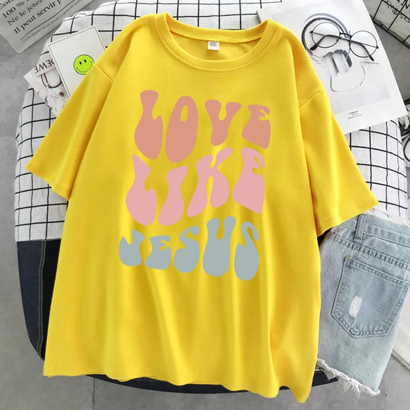 Love Like Jesus Letter Graphic T-Shirt