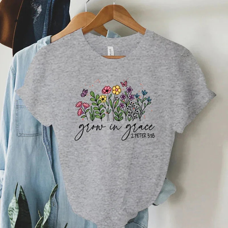 Grow in Grace 2 Peter 3:18 Graphics T Shirt