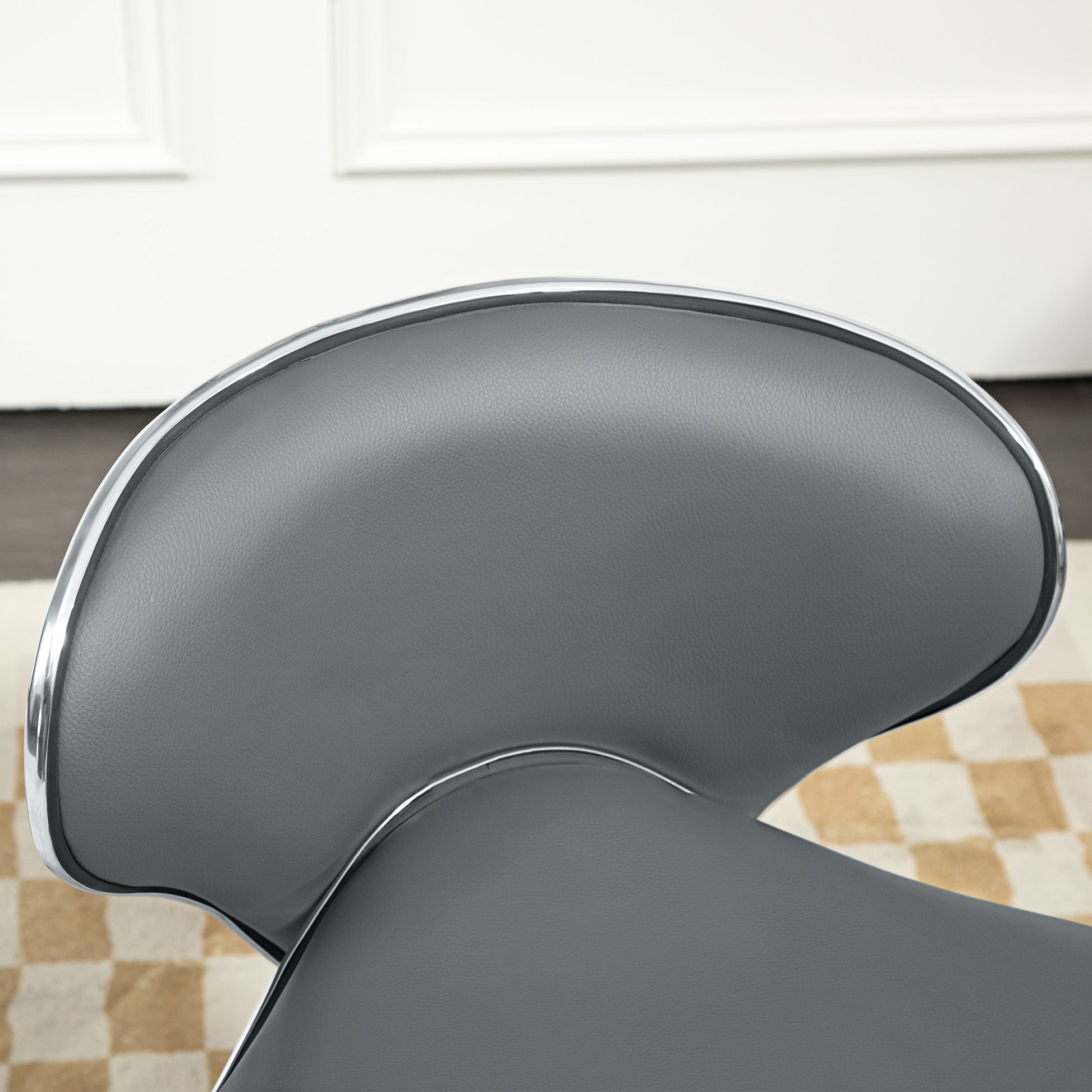 HOMCOM Adjustable Rolling Swivel Beauty Salon Chair, Stool for Spa in Grey-6