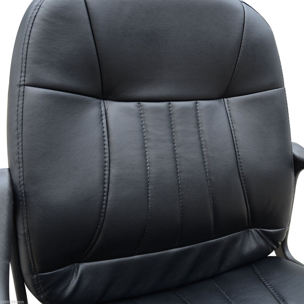 Swivel Executive Office Chair, PU Leather Computer Desk Chair, Gaming Seater, Home Office Chair, Ergonomic Design in Black | HOMCOM-5
