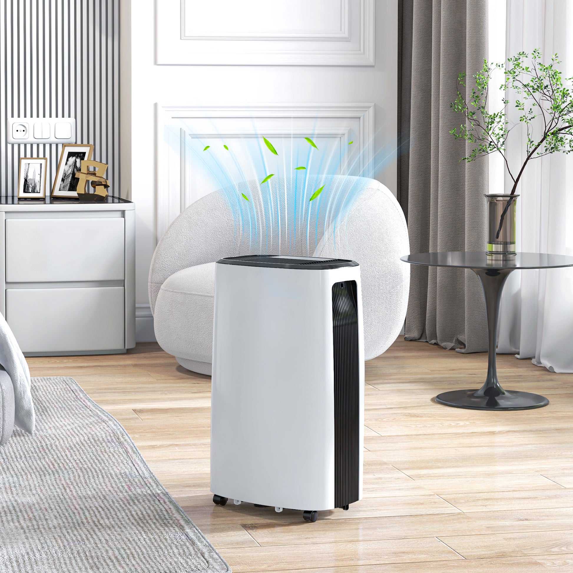 HOMCOM 16l/Day Dehumidifier, with Washable Filter and Timer in White