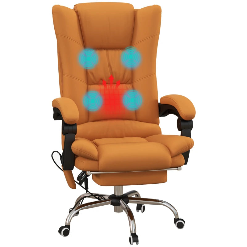 Brown Vibration Massage Office Chair