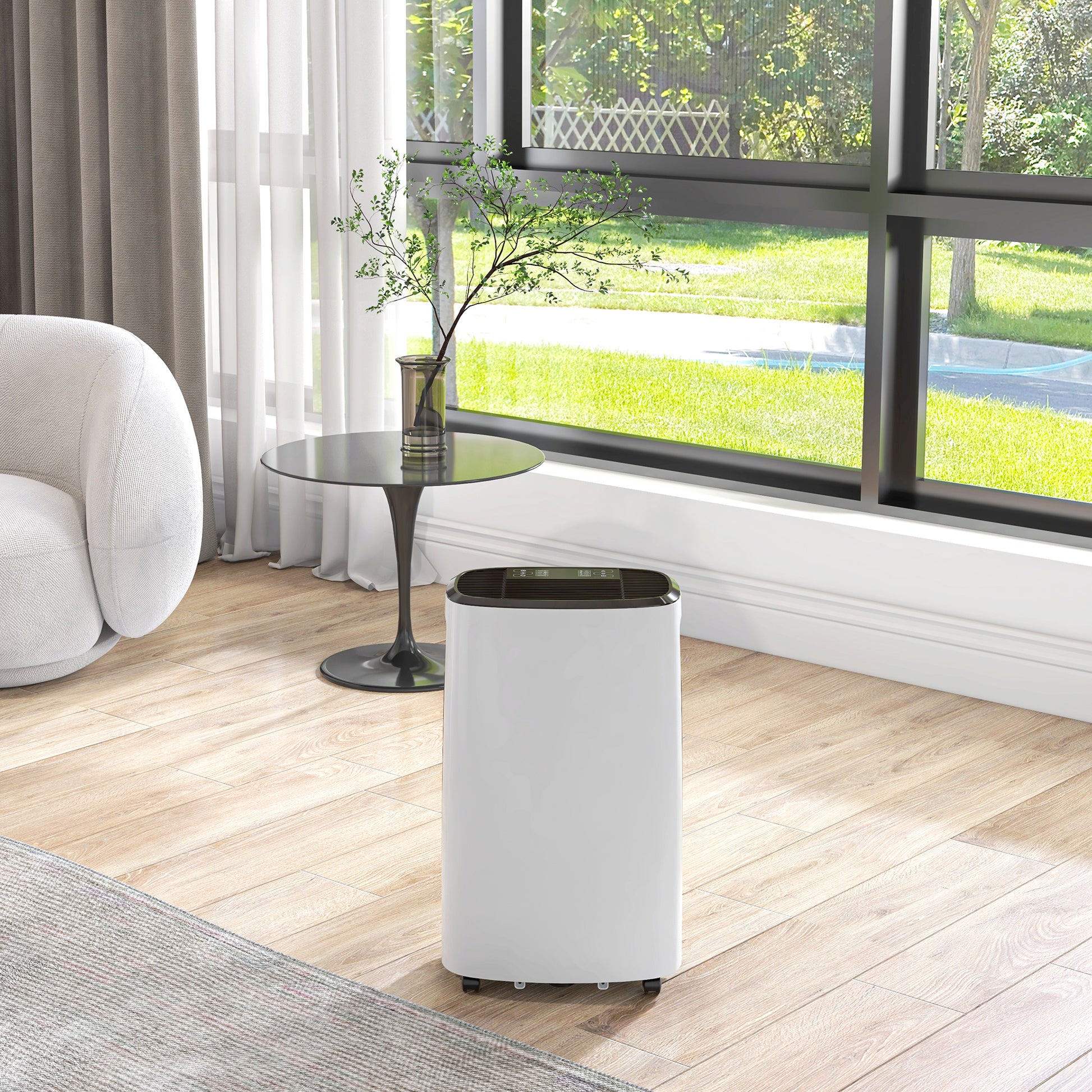 HOMCOM 16l/Day Dehumidifier, with Washable Filter and Timer in White