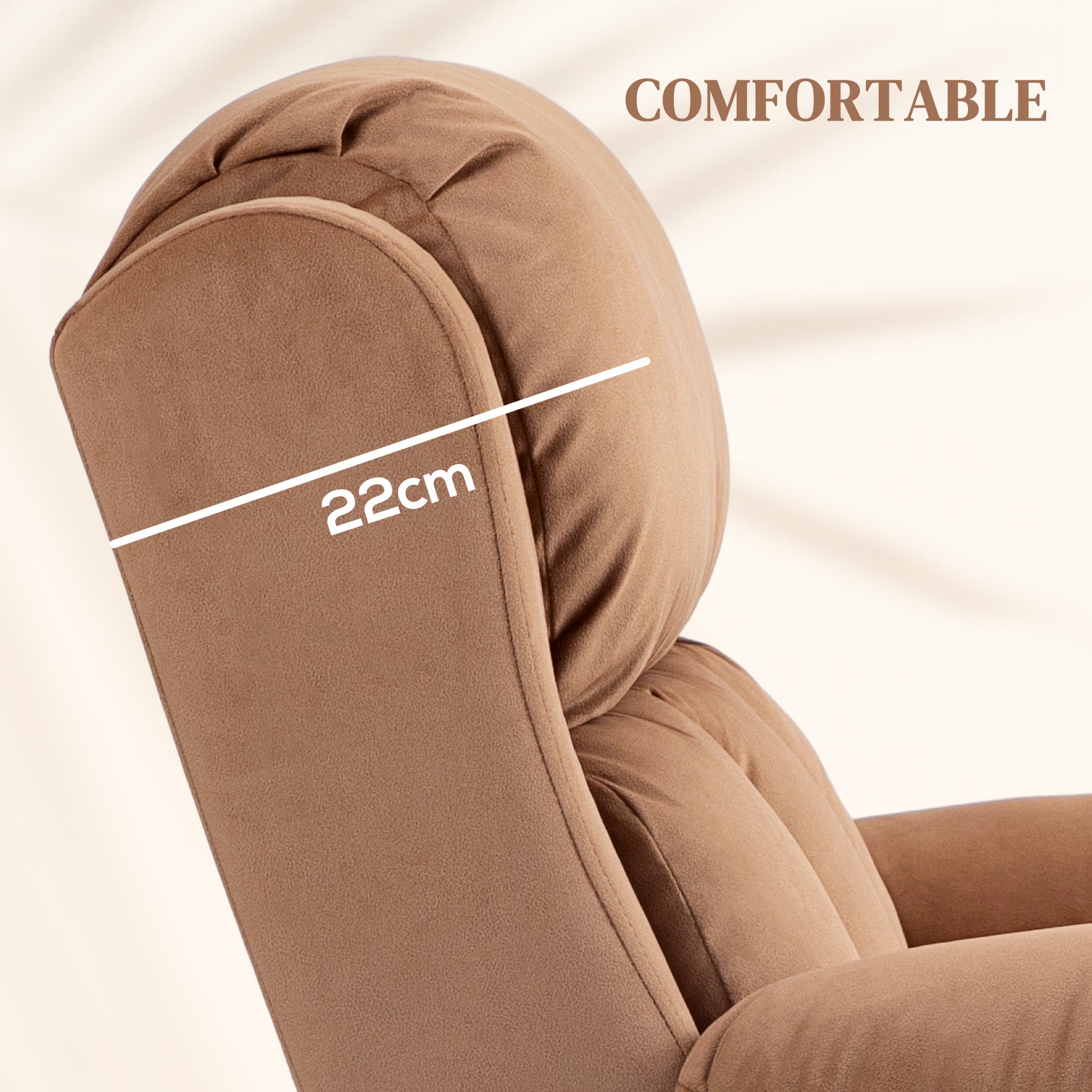 Power Lift Riser and Recliner Chair with Vibration Massage, Heat, Side Pocket in Brown by HOMCOM-5