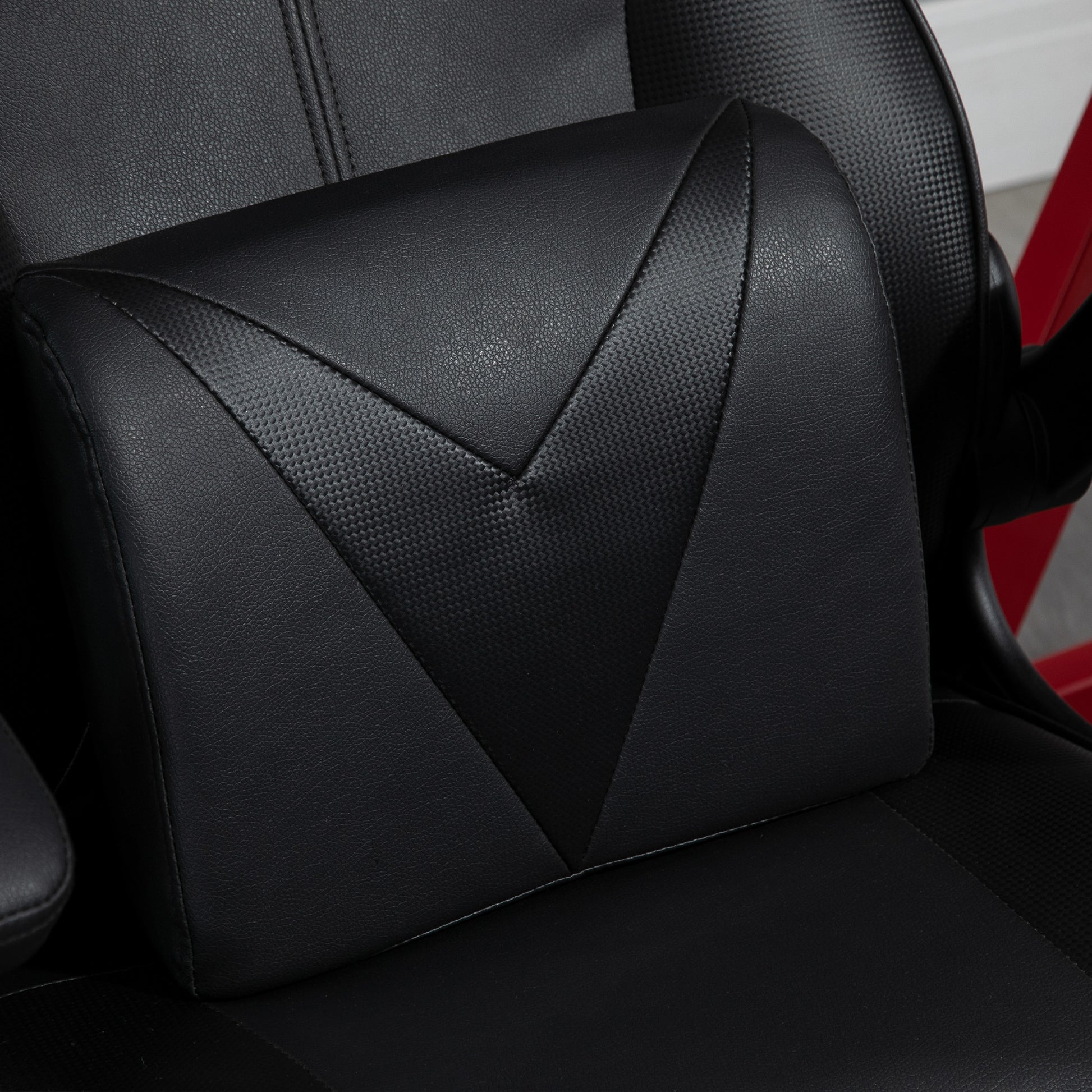 Video Game Chair with Lumbar Support, Racing Style Home Office Chair, Computer Chair w/ Swivel Base, Armrest, Headrest, Black | Vinsetto-6