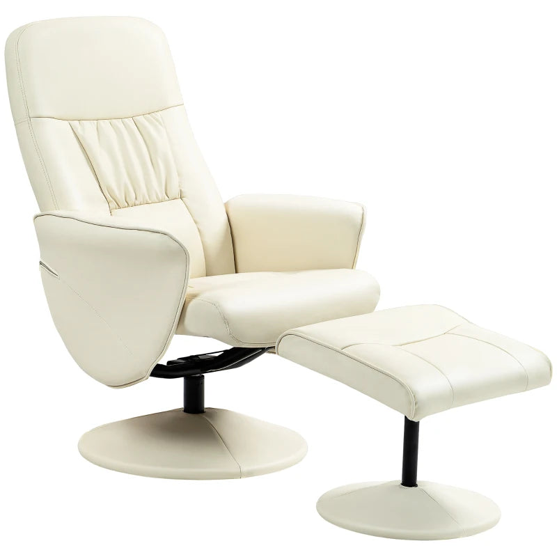 Swivel Recliner Chair with Footstool