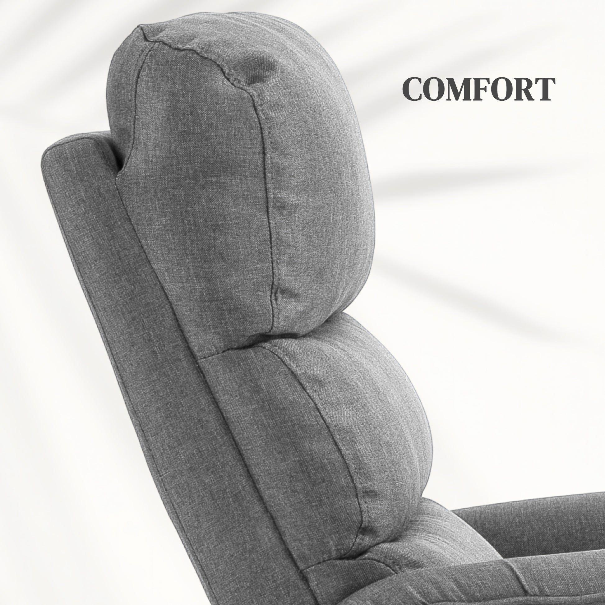 Electric Power Lift Recliner Chair with Spring Pack Seat, Fabric Recliner Armchair for Elderly w/ Footrest, Pockets | HOMCOM-5