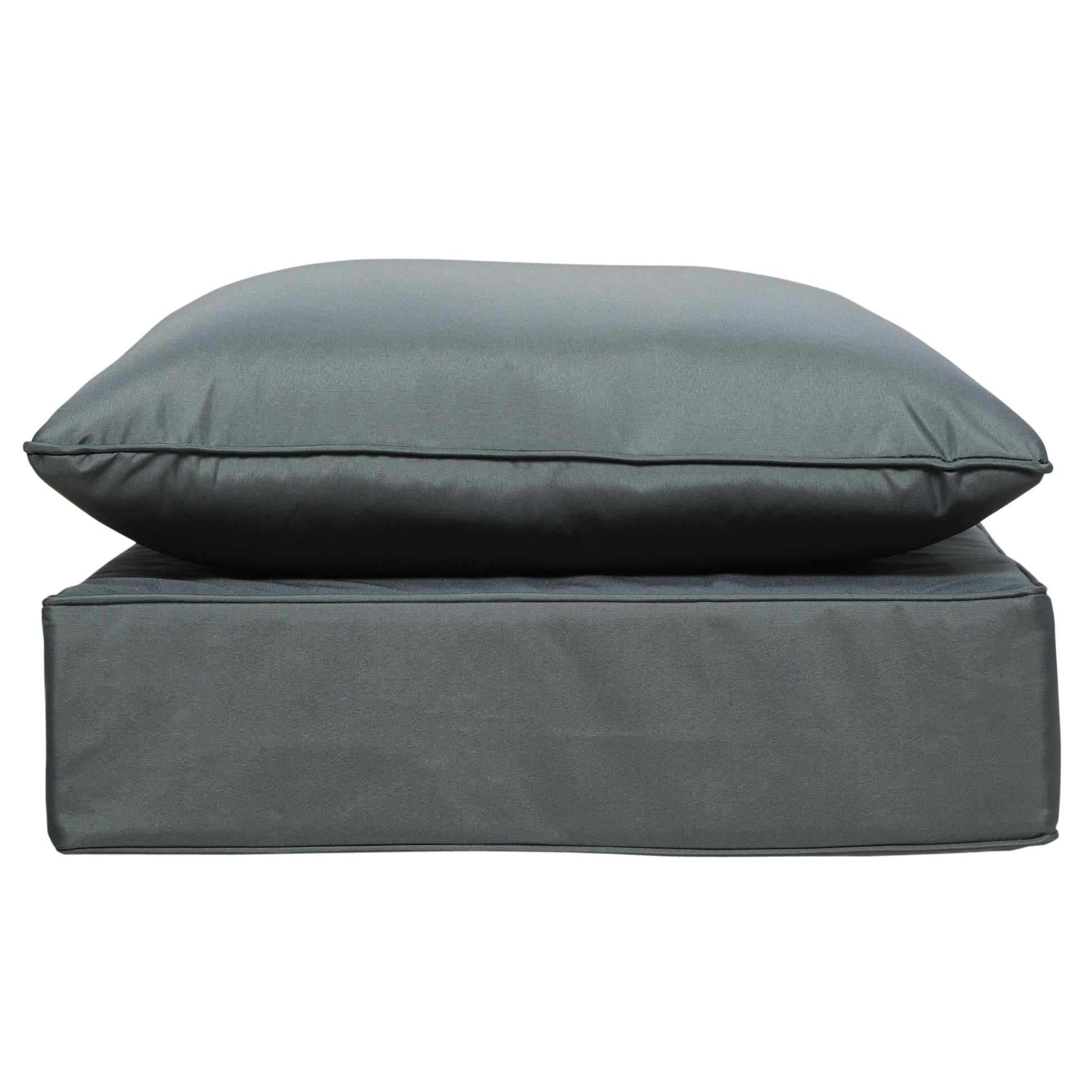 Outsunny Outdoor Seat and Back Cushion Sets, 63L x 55W x 15Dcm Olefin Seating Chair Fade Resistant Replacement Cushion for Rattan Sofa-5